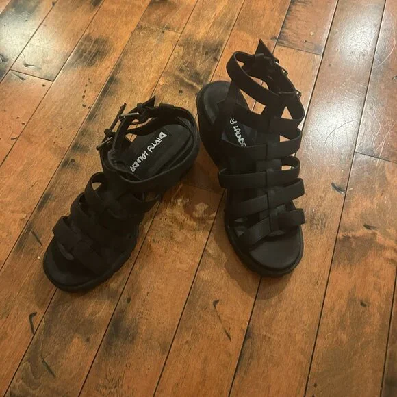 Lulu’s x Dirty Laundry “Fun Stuff” Black Gladiator Sandals – Size 8 - Picture 6 of 6